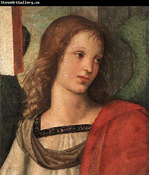 RAFFAELLO Sanzio Angel fragment of the Baronci Altarpiece